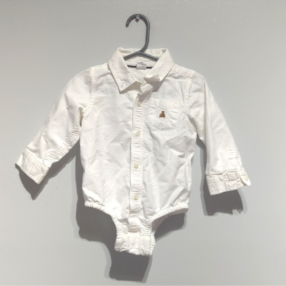 White Long-Sleeve Baby Bodysuit